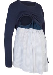 2 in 1 Umstands-Pullover mit Bluseneinsatz, bpc bonprix collection