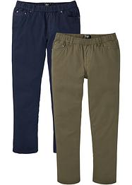 Regular Fit Schlupfhose, Straight (2er Pack), bpc bonprix collection