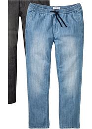 Regular Fit Jeans mit elastischem Bund, Straight (2er Pack), John Baner JEANSWEAR