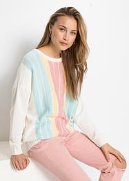 Fledermaus-Pullover im Colorblocking, RAINBOW