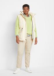 Pullover mit U-Boot-Ausschnitt und Lochmuster am Ärmel, bpc bonprix collection
