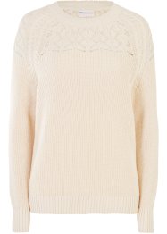 Baumwoll-Pullover mit Ajourmuster, bpc selection