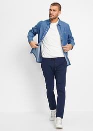 Regular Fit Chino-Stretch-Schlupfhose in verkürzter Länge, Tapered, RAINBOW