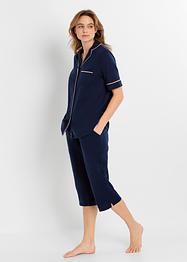 Capri Pyjama mit Knopfleiste, bpc bonprix collection