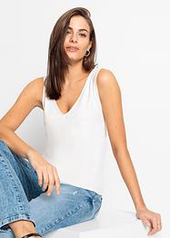 Jersey-Top mit tiefem Ausschnitt, BODYFLIRT