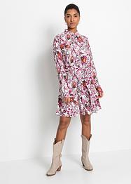 Hemdblusenkleid mit Volant und Bindeband, RAINBOW