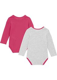 Baby Langarmbody aus Bio-Baumwolle (2er Pack), bpc bonprix collection