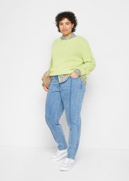 High-Waist Mom-Jeans mit vorverlegten Nähten und Bequembund, bpc bonprix collection