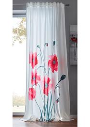 Microfaser Vorhang mit Mohn Druck (1er Pack), bpc living bonprix collection
