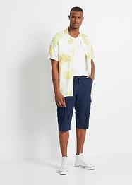 Long-Cargo-Bermuda mit Leinenanteil, Regular Fit, RAINBOW