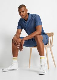 Jeanshemd mit Lyocell und Leinen, Kurzarm, John Baner JEANSWEAR
