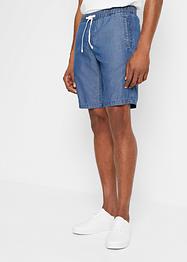 Schlupfbermuda mit Lyocell und Leinen, Loose Fit, John Baner JEANSWEAR