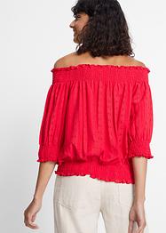Carmenshirt mit Lochmuster, BODYFLIRT
