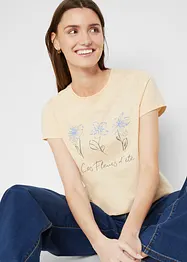 Basic T-Shirt mit Druck (2er Pack), bonprix