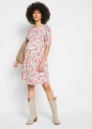 Nachhaltiges Umstands-Kleid mit gerafften Ärmeln und Stillfunktion, bpc bonprix collection