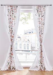 Vorhang mit Blütendruck inkl.Raffhalter (1er Pack), bpc living bonprix collection