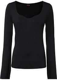Langarmshirt mit Herz-Ausschnitt, BODYFLIRT