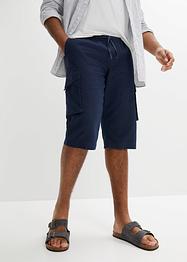 Long-Cargo-Bermuda mit Leinenanteil, Regular Fit, RAINBOW