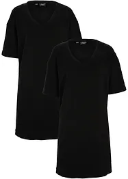 Oversize-Kleid mit aus reiner Baumwolle (2er Pack), bonprix