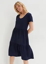 Shirtkleid mit Strukturmuster aus Viskose-Mix, bonprix