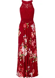 Sommer-Maxikleid mit Blumen-Print und Spitze, bonprix