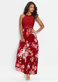 Sommer-Maxikleid mit Blumen-Print und Spitze, bonprix