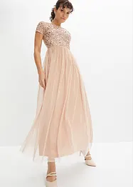 Maxikleid mit Paillettenstickerei, bonprix