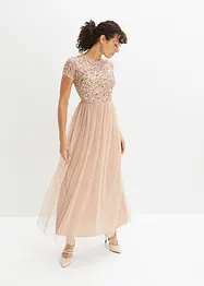 Maxikleid mit Paillettenstickerei, bonprix
