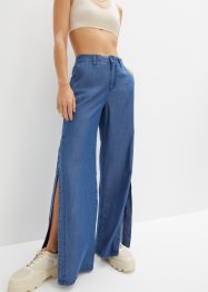 Weite Jeans mit Schlitz aus nachhaltigem Lyocell, RAINBOW