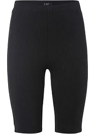 Bequeme High-Waist-Radler aus Rippjersey, bonprix