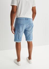 Stretchjeans-Bermuda mit Bundfalte, Loose Fit, RAINBOW