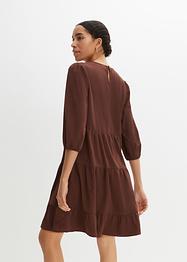 Crepe-Kleid mit Volants, BODYFLIRT