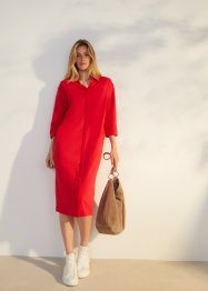 Shirt-Blusen-Kleid in Midi-Länge aus Baumwolle, bpc bonprix collection