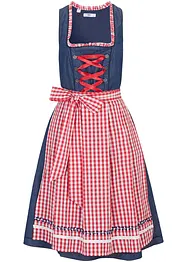 Dirndl in Jeansoptik mit Schürze, knieumspielend (2-tlg.Set), bonprix