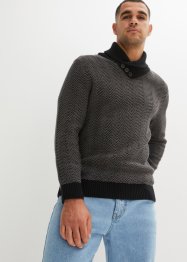 Pullover mit Schalkragen aus Baumwolle, RAINBOW