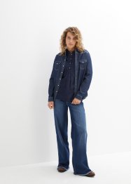 Jeans-Tunikabluse aus Bio-Baumwolle, John Baner JEANSWEAR