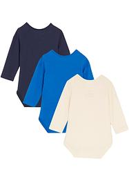 Baby Langarmbody aus Bio-Baumwolle (3er Pack), bpc bonprix collection