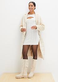 Strickkleid mit Cable Knit und Cut-Out, RAINBOW