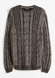 Grobstrick-Pullover mit Zopfmuster, bonprix