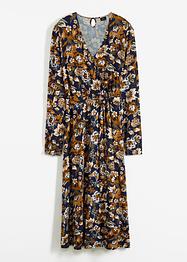Jerseykleid mit V-Ausschnitt und Bindeband, bpc bonprix collection