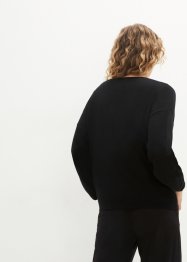 Oversize-Pullover mit tiefem V-Ausschnitt, bpc bonprix collection