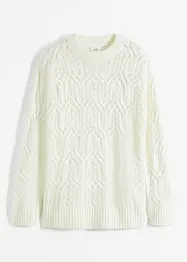 Rundhals-Pullover mit Zopfmuster, bonprix