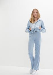 Mädchen Velours-Jogginganzug (2-tlg.Set), bpc bonprix collection