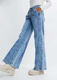 Wide-Leg-Jeans, Mid Waist mit Schmuckknöpfen, bonprix