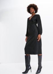 Kleid mit tiefem V-Ausschnitt und Glitzer, BODYFLIRT boutique