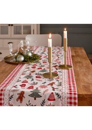 Bio Baumwoll Tischläufer mit Weihnachtsdruck, bpc living bonprix collection