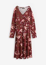 Baumwoll-Midi-Jerseykleid in Wickeloptik, bpc bonprix collection
