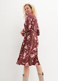 Baumwoll-Midi-Jerseykleid in Wickeloptik, bpc bonprix collection