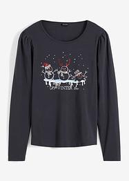 Langarmshirt mit Weihnachtsmotiv, BODYFLIRT