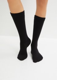 Wadenlange Socken mit druckfreiem Bündchen mit Bio-Baumwolle (4er Pack), bpc bonprix collection